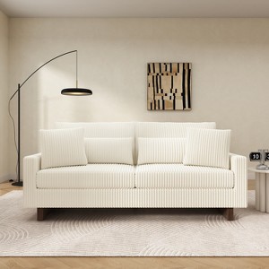 Christopher Knight Home Baker Modern 2-Seater 80.3" Upholstered Sofa with Four Pillows - 1 of 4