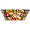 Chloe Lighting Fern Tiffany-Style 1 Light Victorian Indoor Wall Sconce 12"Wide - 2 of 3