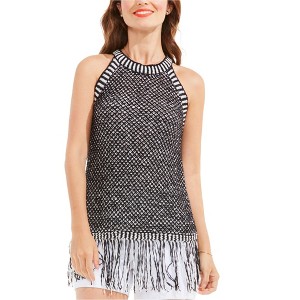 Vince Camuto Womens Fringe Trim Pullover Sweater - 1 of 1