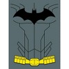 Justice League Batman Crest and Belt Men's Charcoal T-shirt - 2 of 3