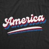 Womens America Retro Glitter T Shirt Cool Patriotic Fourth Of July Party Tee for Ladies - Crazy Dog Women's T Shirt For Fourth Of July - 2 of 4