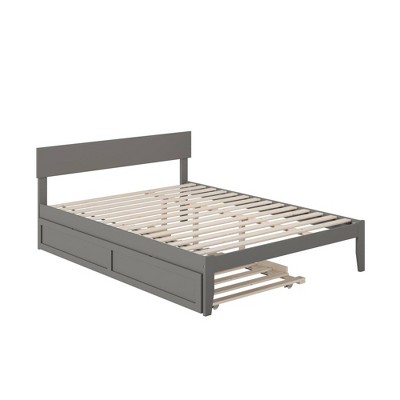 Queen Boston Bed With Twin Xl Trundle Bed Gray - Afi : Target