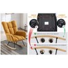 Aukfa Soft Teddy Fabric Rocking Chair w/Pocket - Ergonomic Nursery Glider, Solid Wood Base, 262LB Capacity for Living Room & Bedroom - 3 of 4