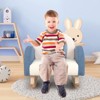 Infans Kids Rocking Chair Children Armchair Velvet Upholstered Sofa w/ Solid Wood Legs - 3 of 4
