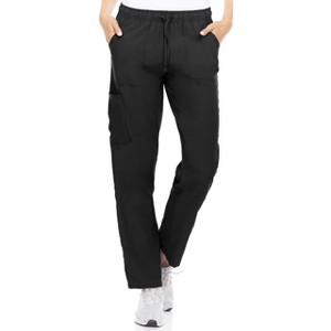 Hey Collection Women Medical Scrubs Straight Leg Pants with 4 Pockets and 4-Way Stretch - 1 of 4
