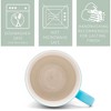 Elanze Designs Squeeze The Day Two Toned Ombre Matte 10 ounce New Bone China Coffee Tea Cup Mug, Teal and White - 3 of 4