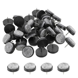 Unique Bargains Wooden Chair Sofa Cabinet Table Leg Floor Protector Round Nail-on Felt Pads 40 Pcs - 1 of 3