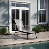 Emma and Oliver Textilene Adjustable 5 Position Patio Chaise Lounge and Metal Frame - 2 of 4