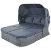 YOOCOZZ Modular Outdoor Wicker Rattan Sunbed & Daybed with Adjustable Canopy and Thick Cushions - 3 of 4