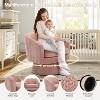 360°Swivel Accent Chair with Arms,Cozy Round Chenille Fabric and Soft Cushion Arm Chair for Living Room Bedroom Reading - 3 of 4