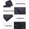 Men's Hooded Cloak Casual Long Pullover Hoodie Cape Hip Hop Sweatshirt with Pocket - 4 of 4