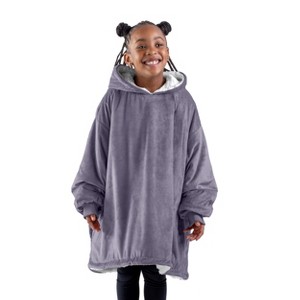The Bare Homey - Kids Wearable Blanket - Fleece Side Pockets - 1 of 4