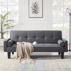 NicBex 71.65 Inch Button Tufted Convertible Sofa Bed with 2 Arm Pillows for Living Room,Apartment,Bedroom - 1 of 4