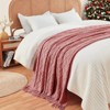Inhand Knitted Gift Throw Blanket for Couch and Bed, 50"x60" Romatic Lightweight Decorative with Tassel, Farmhouse Warm Woven for Women - 3 of 4