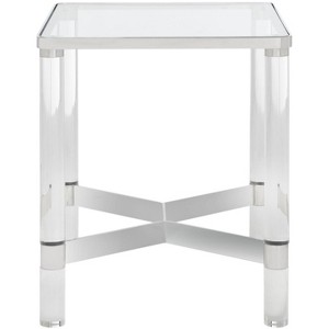 Suzanna Acrylic Accent Table - SFV2550B - Silver - Safavieh Couture - 1 of 4
