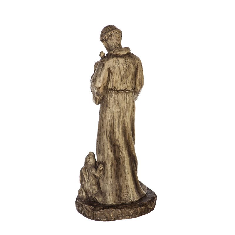 Evergreen 37"H St. Francis Garden Statuary- Fade and Weather Resistant Outdoor Decor, 4 of 5