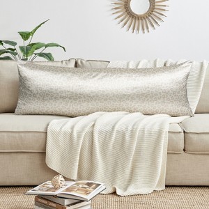 Sweet Jojo Designs Body Pillow Cover (Pillow Not Included) 54in.x20in. Cheetah Ivory Beige Gold - 1 of 4