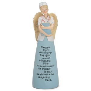 Dicksons Nurses are Angels Without Wings Blue 6 Inch Resin Tabletop Angel Figurine - 1 of 2