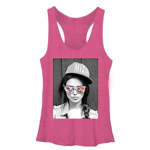 Women's Lost Gods Miami Sunglasses Woman Racerback Tank Top - 1 of 3
