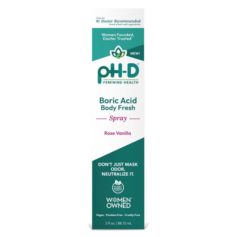 pH-D Feminine Health Body pHresh Boric Acid Spray - Rose Vanilla - 3 fl oz, 3 of 12