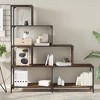 vidaXL Bookcase 4-Stair Smoked Oak 54.7 in.x13.2 in.x58.7 in. Engineered Wood - 4 of 4