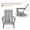 Costway Patio Adirondack Rocking Chair All Weather HDPE Porch Rocker 330lbs Grey Outdoor - 3 of 4