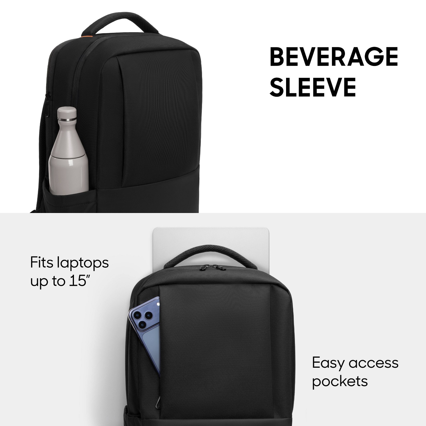 Рюкзак Sharper Image Lifestyle Fits 17" Laptop - Black, цвет: Чёрный — фото 6