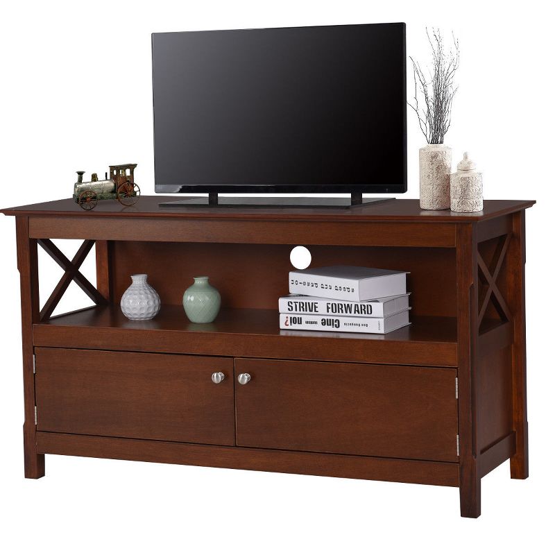 Costway 44'' TV Stand Console Wooden Storage Cabinet Shelf Media Center Television Stand, 4 of 10