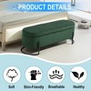 Fabric Upholstered Ottoman: Storage, Bedroom Bench, Safety Hinge, Padded Footstool, Living Room and Entryway - 3 of 4