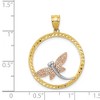 Black Bow Jewelry 14k Yellow & Rose Gold with White Rhodium 24mm Dragonfly Pendant - 4 of 4