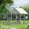 ELJGET Large Catio Outdoor Cat Enclosure, 100" Wooden Catio for Multiple Cats, Outdoor Cat House with 7 Platforms, 2 Resting Boxes, 1 Bridge & 1 Ramp - 2 of 4
