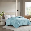 1 Pc Elegant Solid Cotton Comforter, All Season Fluffy Home Textile fits Lux Bedroom Decor - 3 of 4