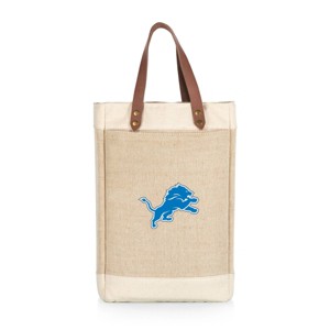 NFL Detroit Lions Pinot Jute Insulated Wine Bag - Beige - 1 of 4
