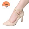 INSPIRE CHIC Women's Buckle Detachable PU Ankle Crossover Heels Shoe Laces 2 Pairs - 4 of 4