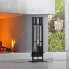 attop 5-Piece Fireplace Tool Set ¨C 30.5" Black Scroll Design - 4 of 4