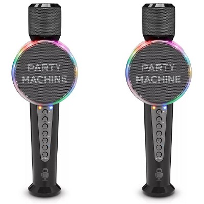 Singing Machine Party Machine Duet Karaoke Microphones Wireless with Bluetooth