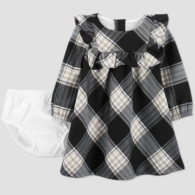Baby Girls' Plaid Dress - Just One You® made by carter's Black 3M