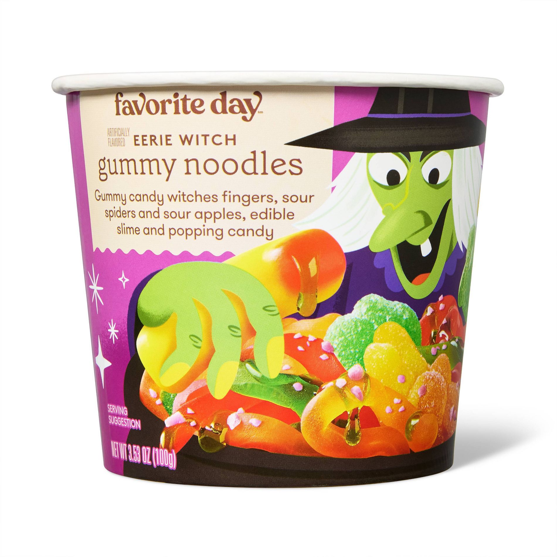 Halloween Eerie Witch Gummy Candy Noodles - 3.53oz - Favorite Day™