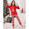 Christmas Pajamas for Family Kids Christmas Pjs Matching Sets for Kids Holiday Xmas Sleepwear Set - 3 of 4