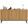 Wooden Sideboard Buffet – Fluted-Door Storage with Adjustable Shelf, Modern Freestanding Coffee Bar for Kitchen Dining Room Living Room - 3 of 4