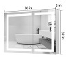 HBEZON Medicine Cabinet with Mirrors and Lights, Recess/Wall Mount LED Bathroom Cabinet, Defogger, Dimmable, Aluminum, Silver - 2 of 4