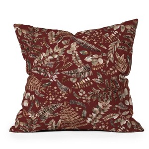 16"x16" Ninola Design Botanical Collection Organic Holiday Square Throw Pillow - Deny Designs - 1 of 4
