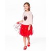 Deux par Deux Girl Tulle Skirt Red with Iridescent Heart Confettis - 2 of 4