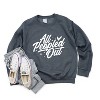 Simply Sage Market Women's Graphic Sweatshirt All Peopled Out Cursive - 3 of 4