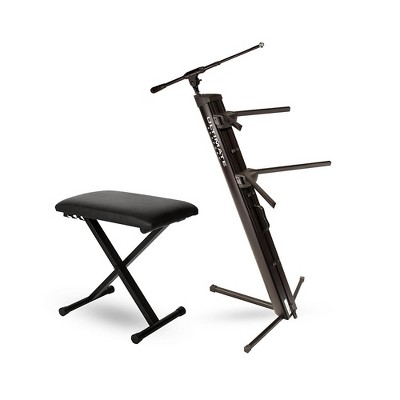 Ultimate Support AX-48 Pro Plus Keyboard Stand w/ Padded Bench