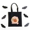 City Creek Prints Stay Spooky Bats Checkered Canvas Tote Bag - 15x16 - Black - 2 of 2