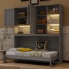 Twin Size Murphy Bed with Top Cabinet and Shelves - 4 of 4