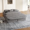 NicBex Corduroy Upholstered Floor Sofa Bed with Convertible Foldable Design,2-Seater Futon Couch Sleeper Sofa for Living Room,Bedroom - 4 of 4