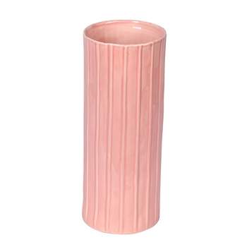 Vickerman 11" Sand Pink Ceramic PotThis simple pot ties in with any modern decor. Let this pot stand on its own or pair with a faux floral for a