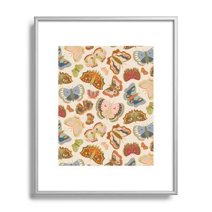 Sewzinski Magic Moths Metal Framed Art Print - Deny Desings - 1 of 3